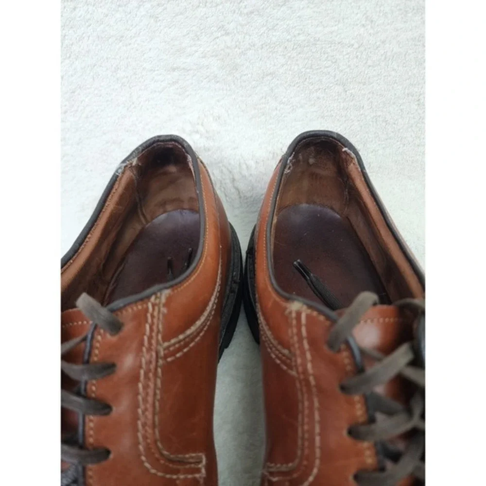 Allen Edmonds LaSalle 4398 Brown Leather‎ Split Toe Oxford Dress Shoes 12